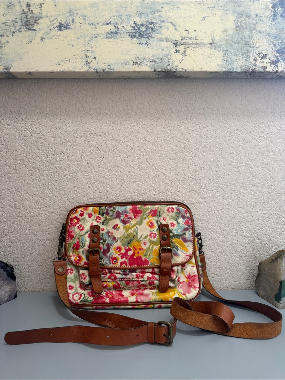 Patricia Nash watercolor floral crossbody bag